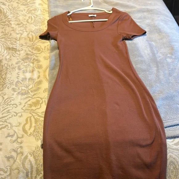 brown dress macys Macy Dress Satin Rust